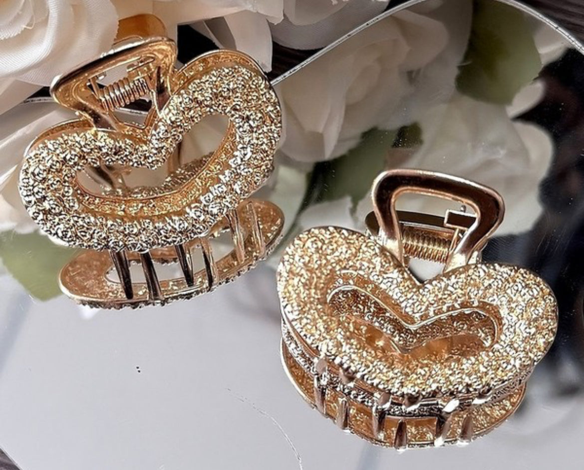2pk Heart Clips