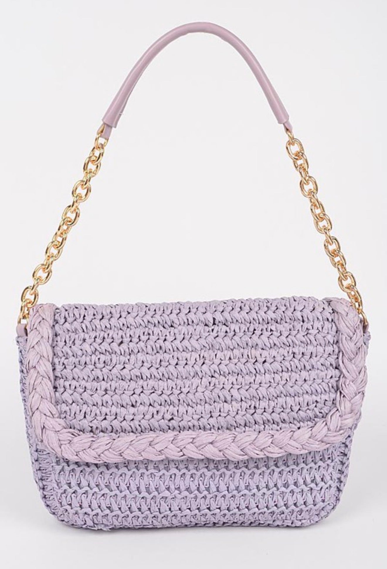 Purple Straw Clutch