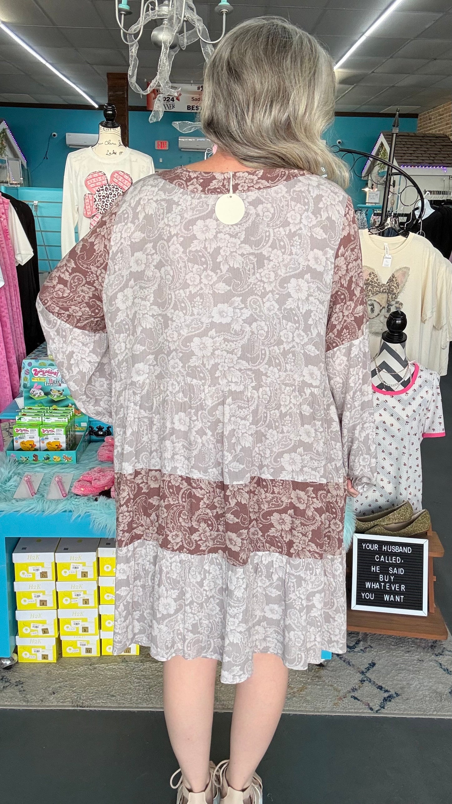 Paisley Tier Dress-Plus
