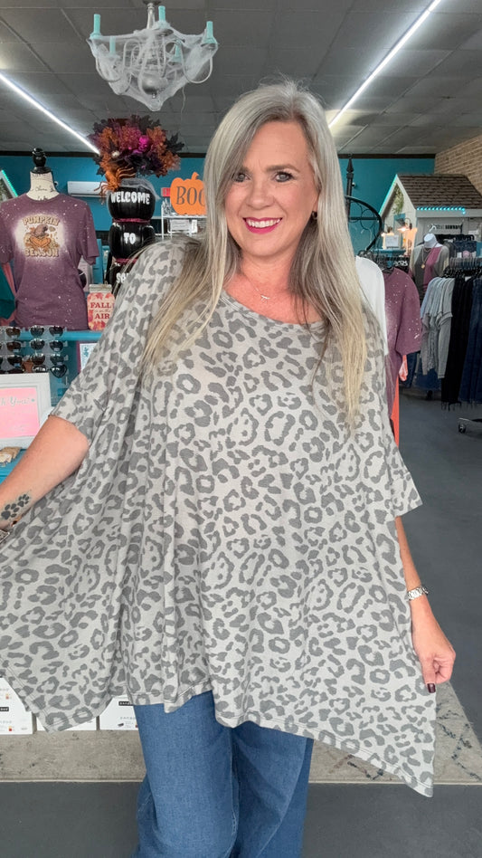 Leopard Sharkbite Tunic-Plus