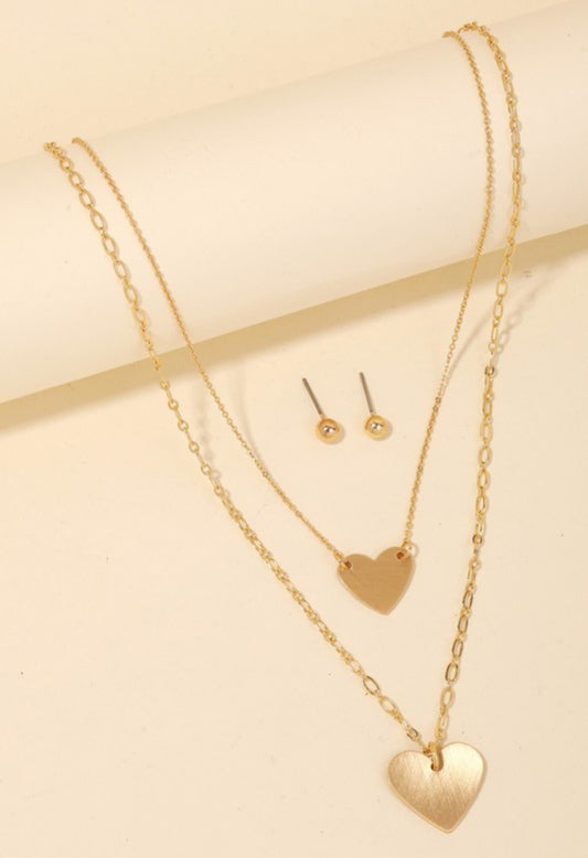 Layered Heart Necklace
