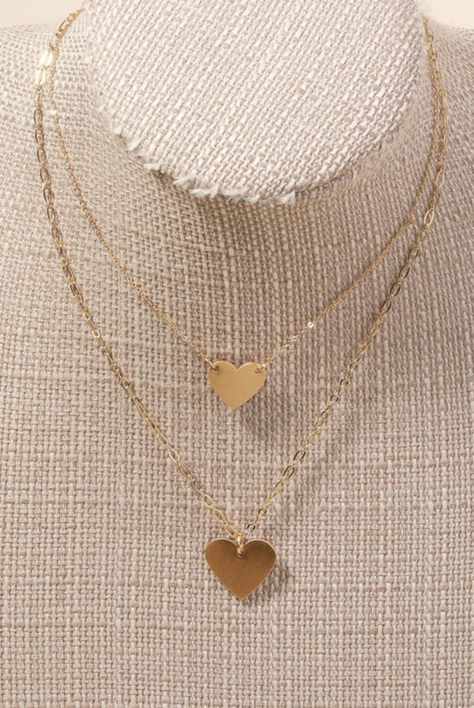 Layered Heart Necklace