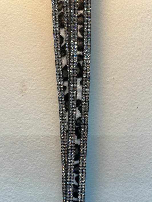 Rhinestone Leopard Lanyard