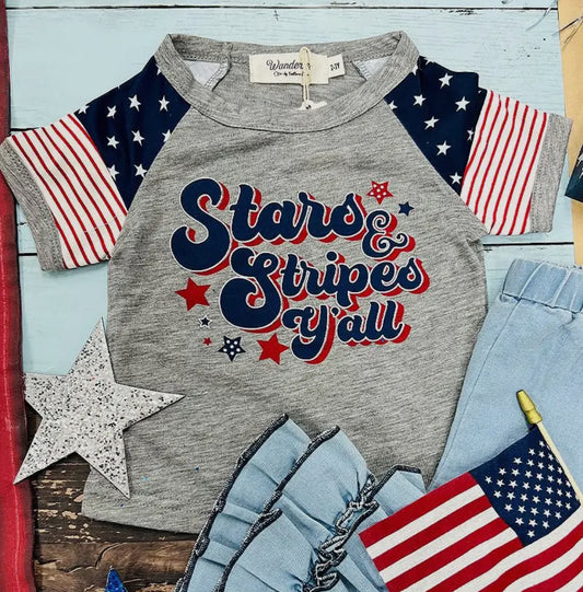 Stars and Stripes Tee-Girls