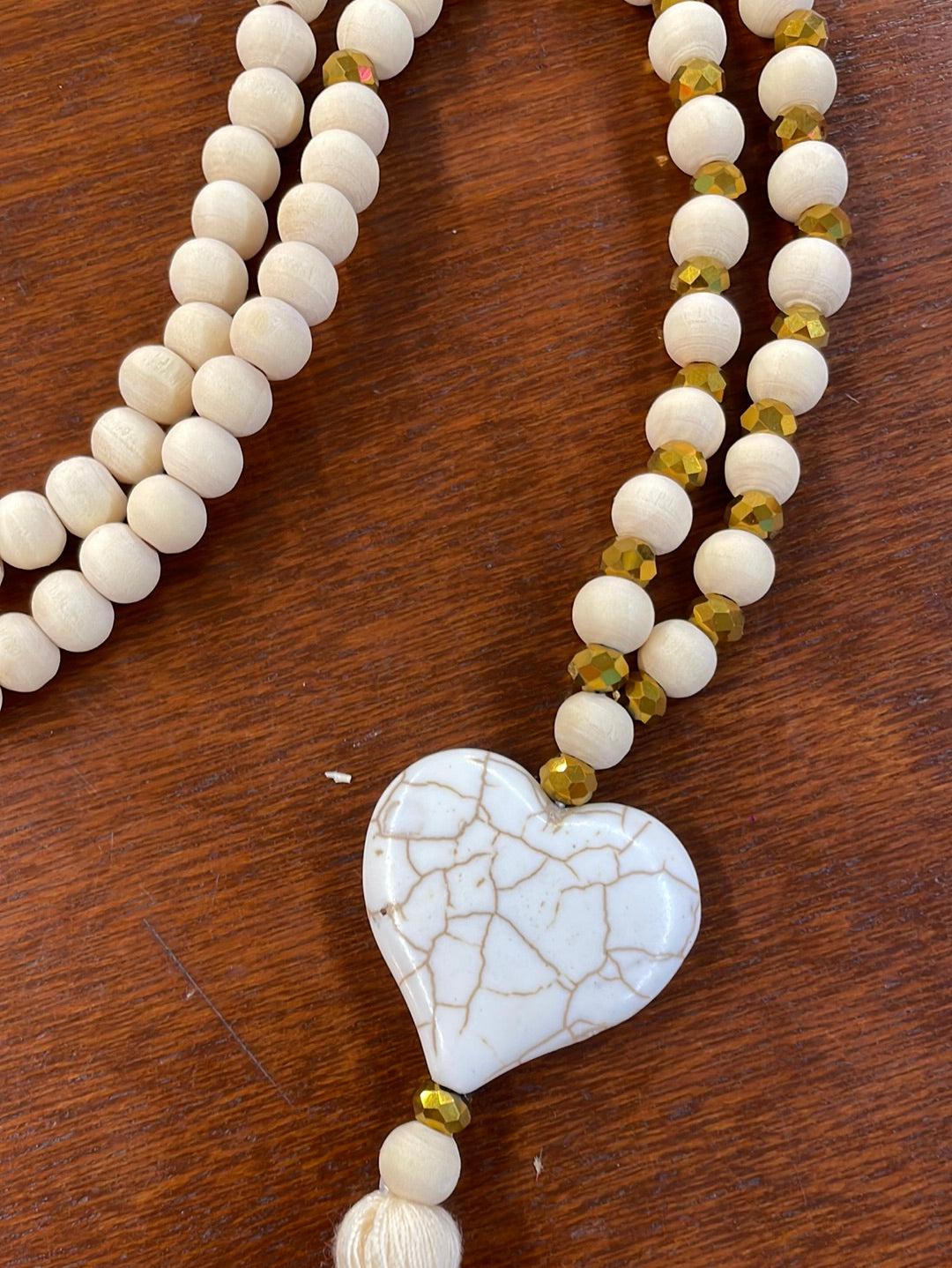 Howlite Heart Necklace