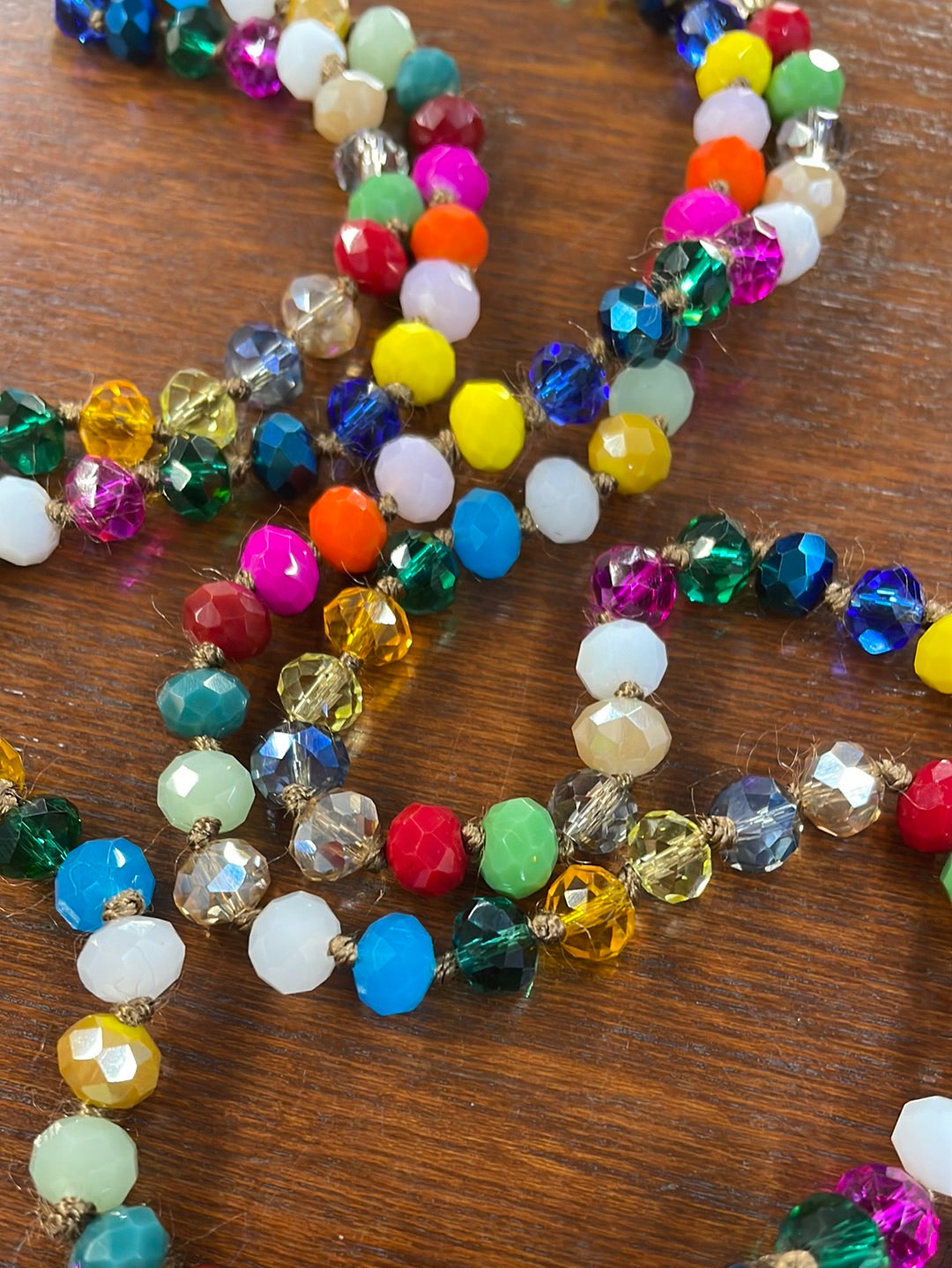 Glass Bead Wrap Necklace