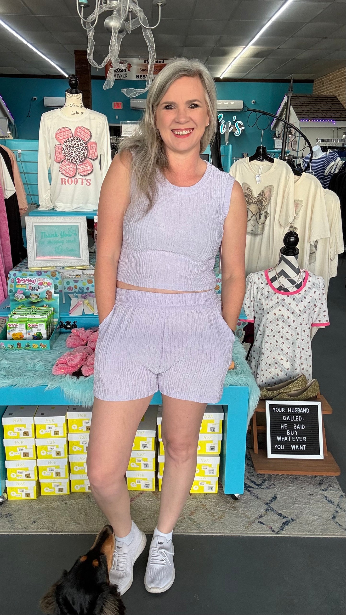 Lilac Shorts Set