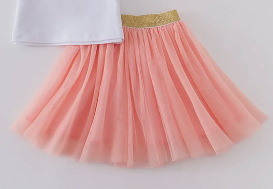 Peach Tutu Skirt-Girls