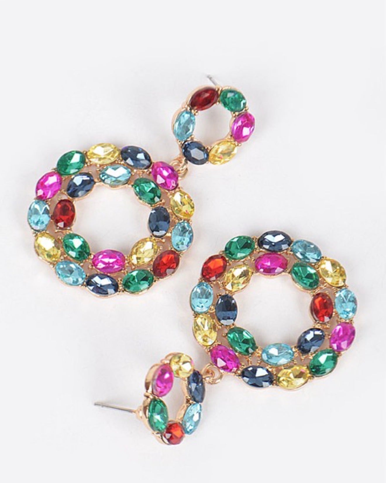 Colorful Rhinestone Earrings