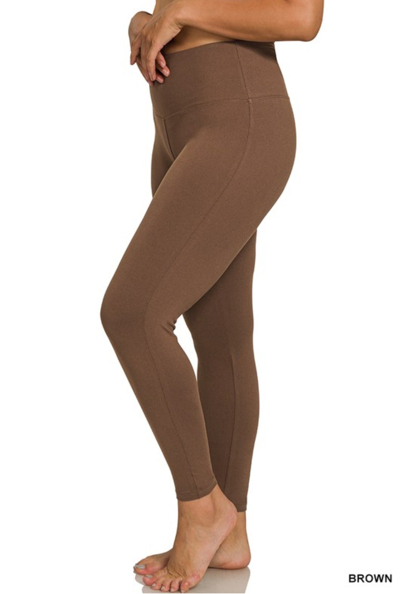 Brown Microfiber Leggings