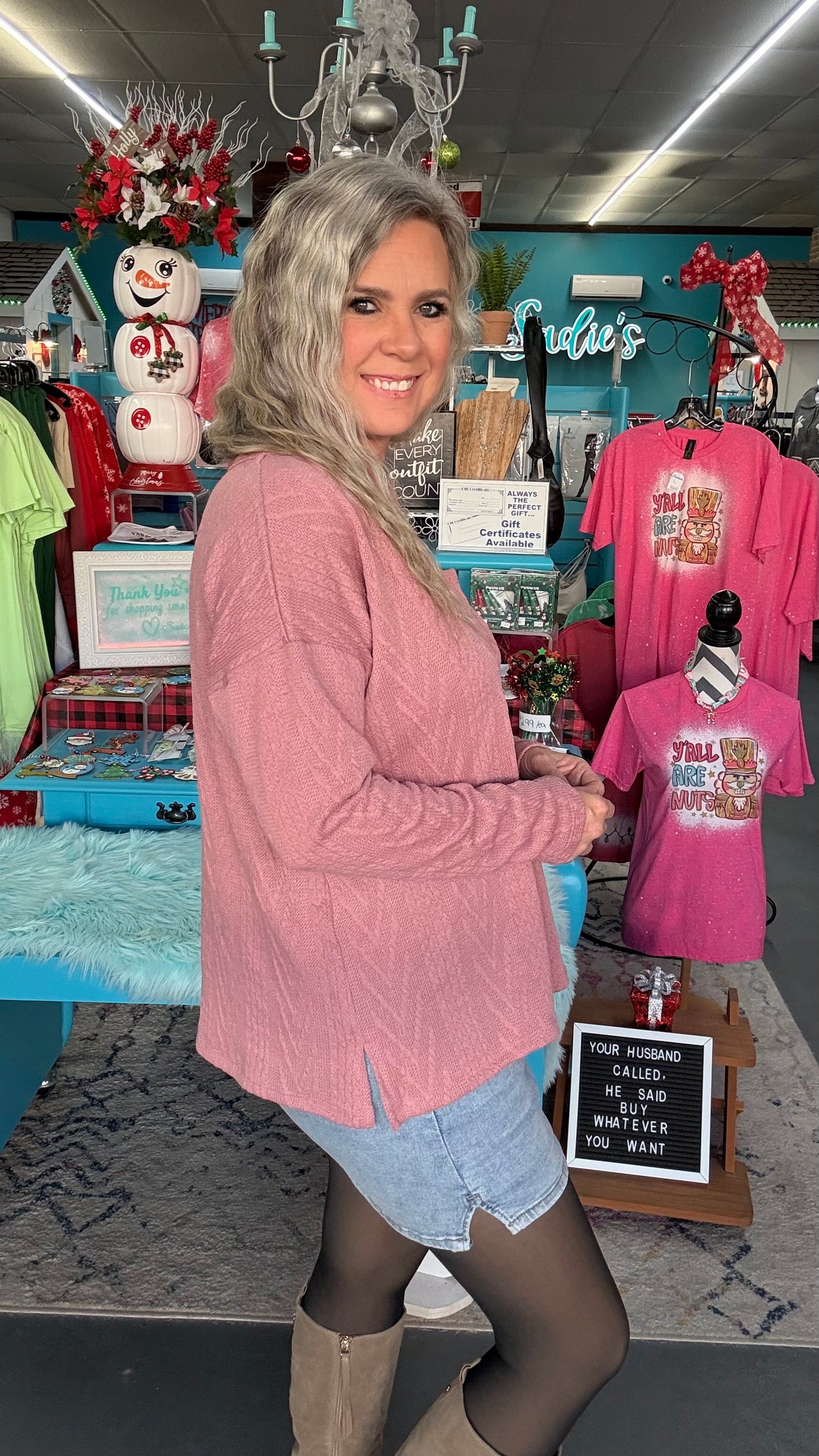 Bubble Gum Sweater Top