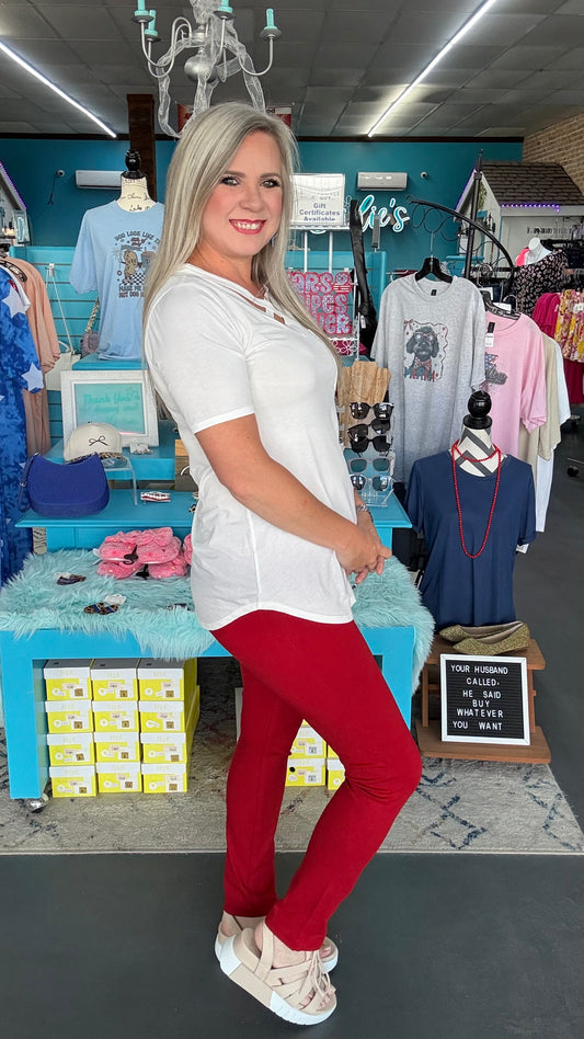 Criss Cross Pocket Tee