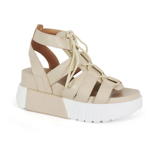 Lace Up Wedge Sandal