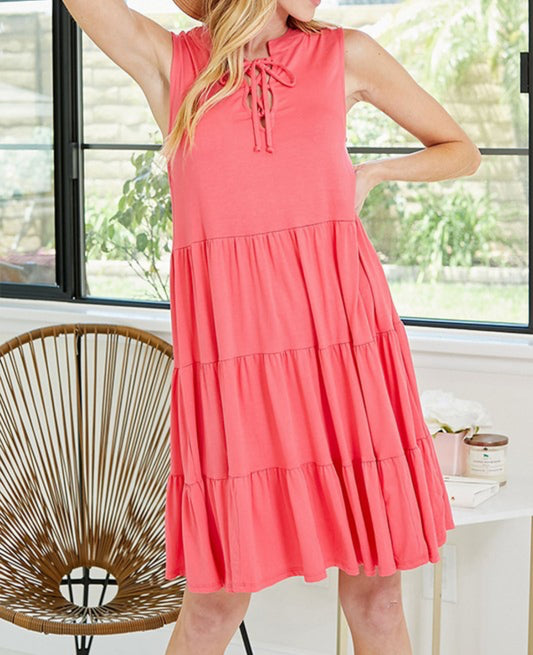 Tiered Babydoll Dress-Plus