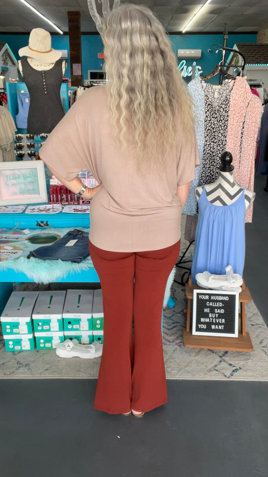 Split Front Flare Pants