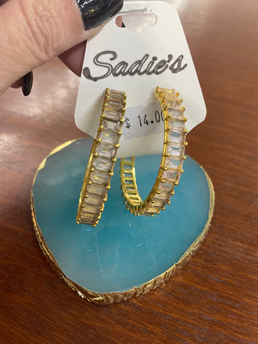 Gemstone Hoops
