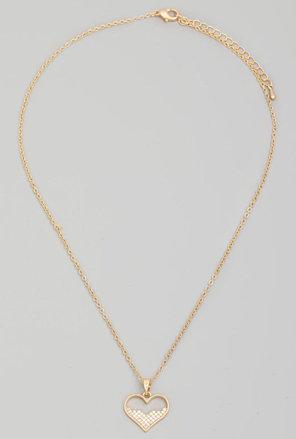 Cubic Zirconia Heart Necklace