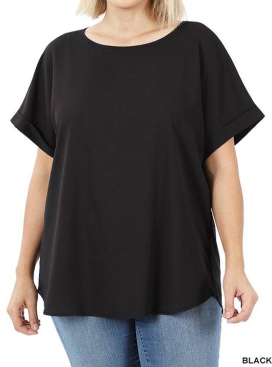 Black Dressy Top-Plus