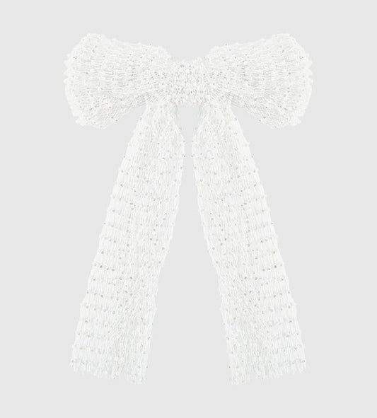 Mesh Rhinestone Bow