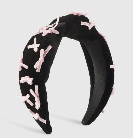 Black Velvet Bow Headband