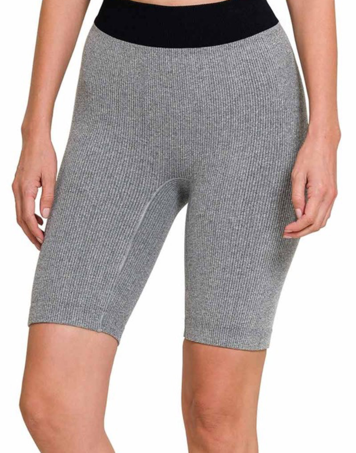 Ribbed Seamless Biker Shorts