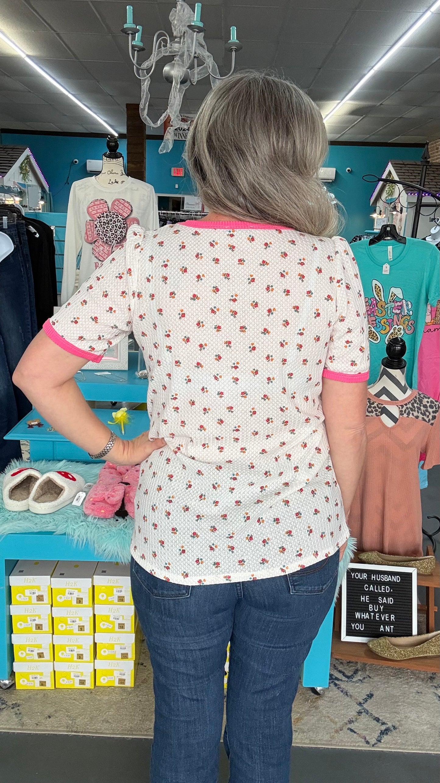Spring Ditzy Floral Top