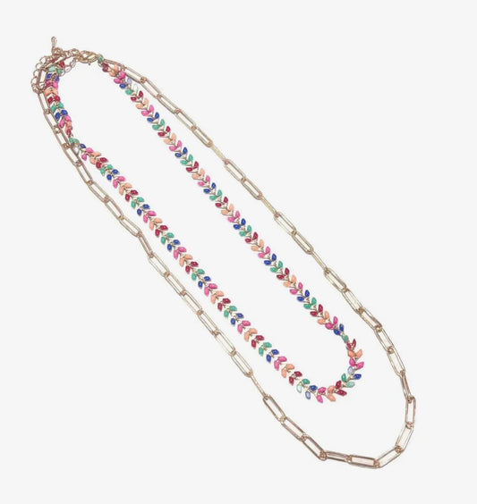 Layered Multicolored Necklace