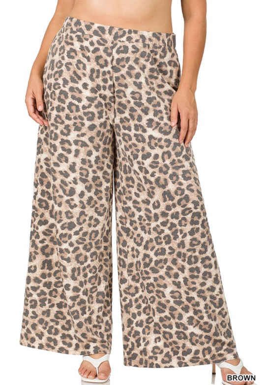 Leopard Palazzos-Plus