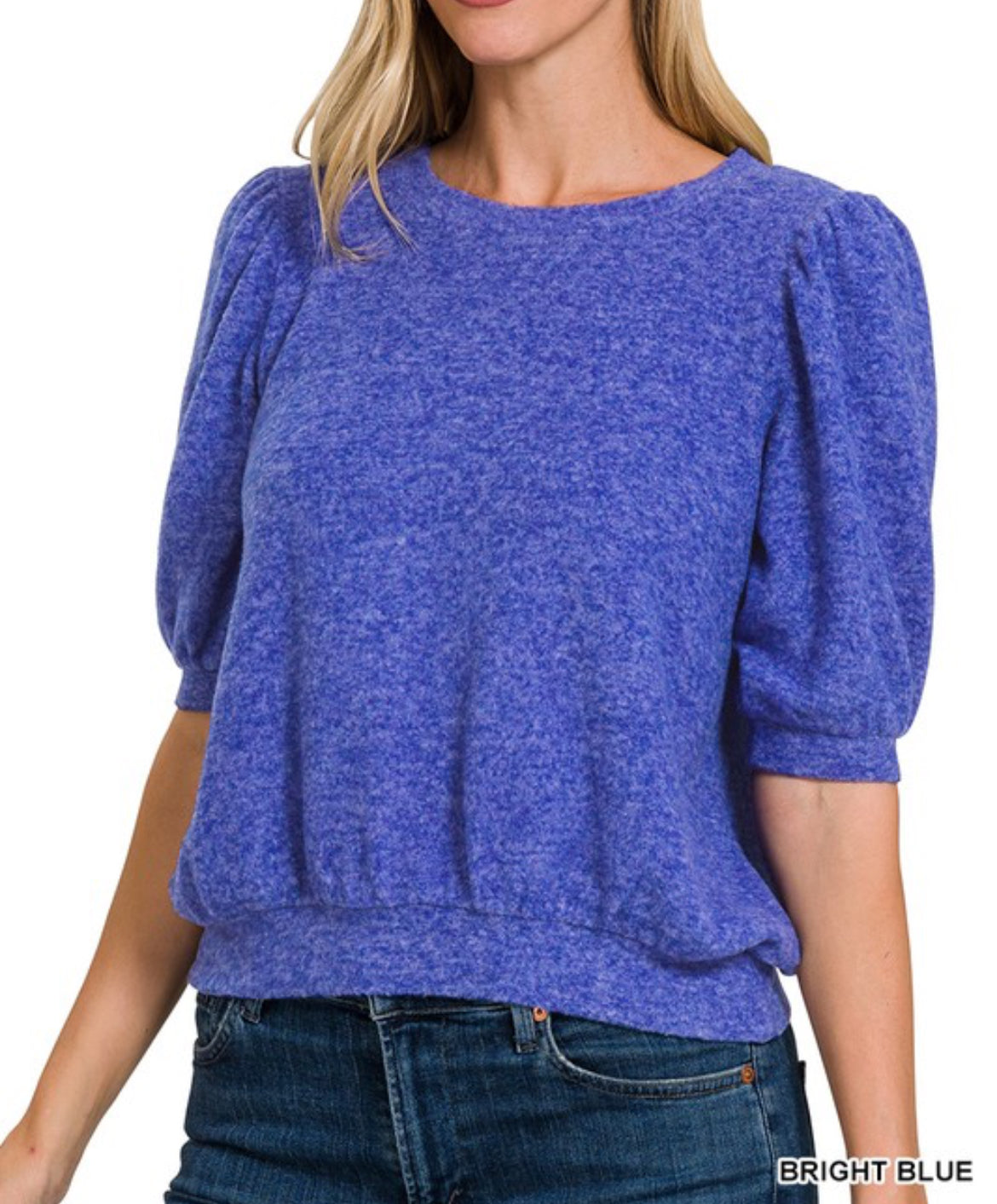Hacci Puff Sleeve Sweater