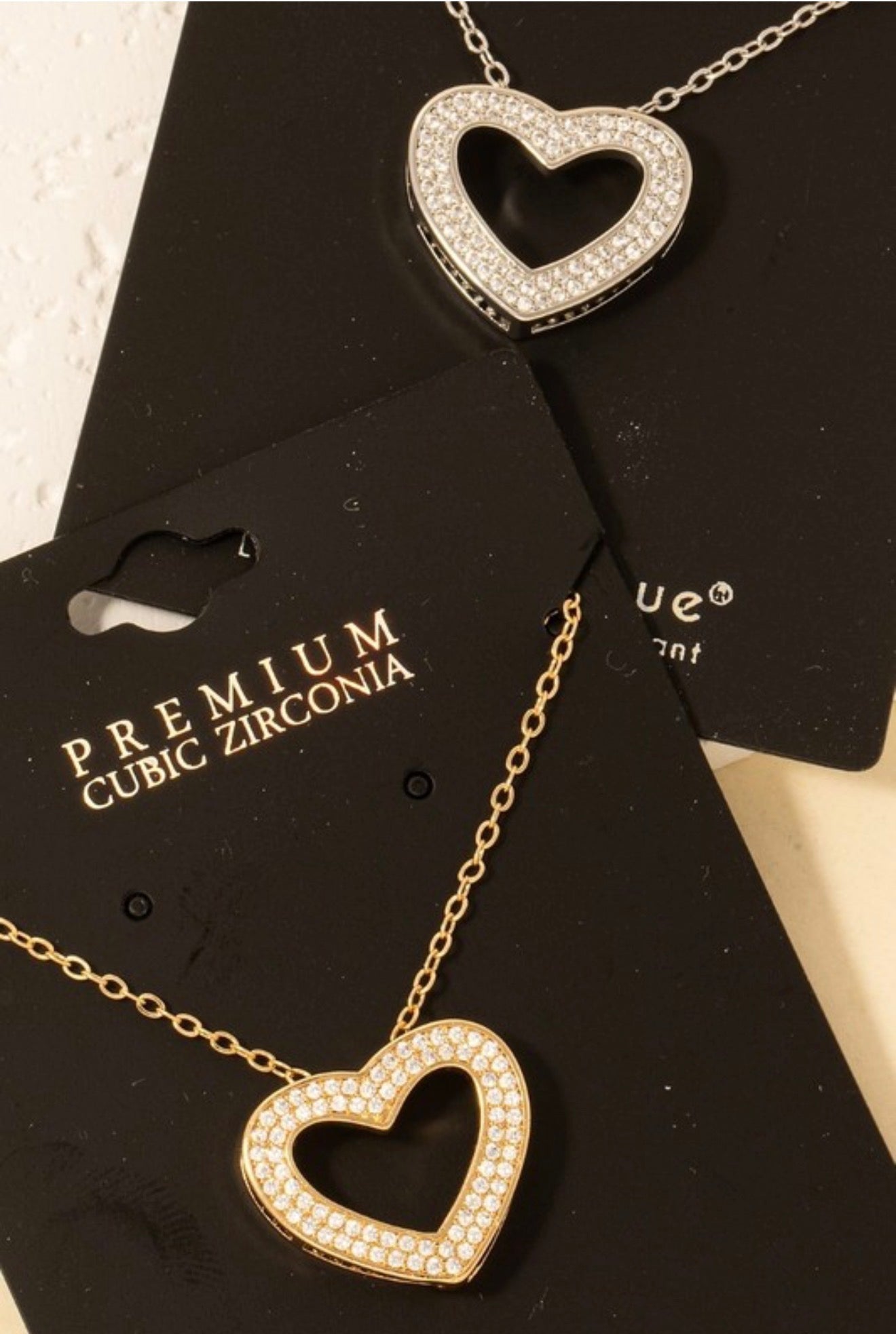 Cubic Zirconia Heart Necklace