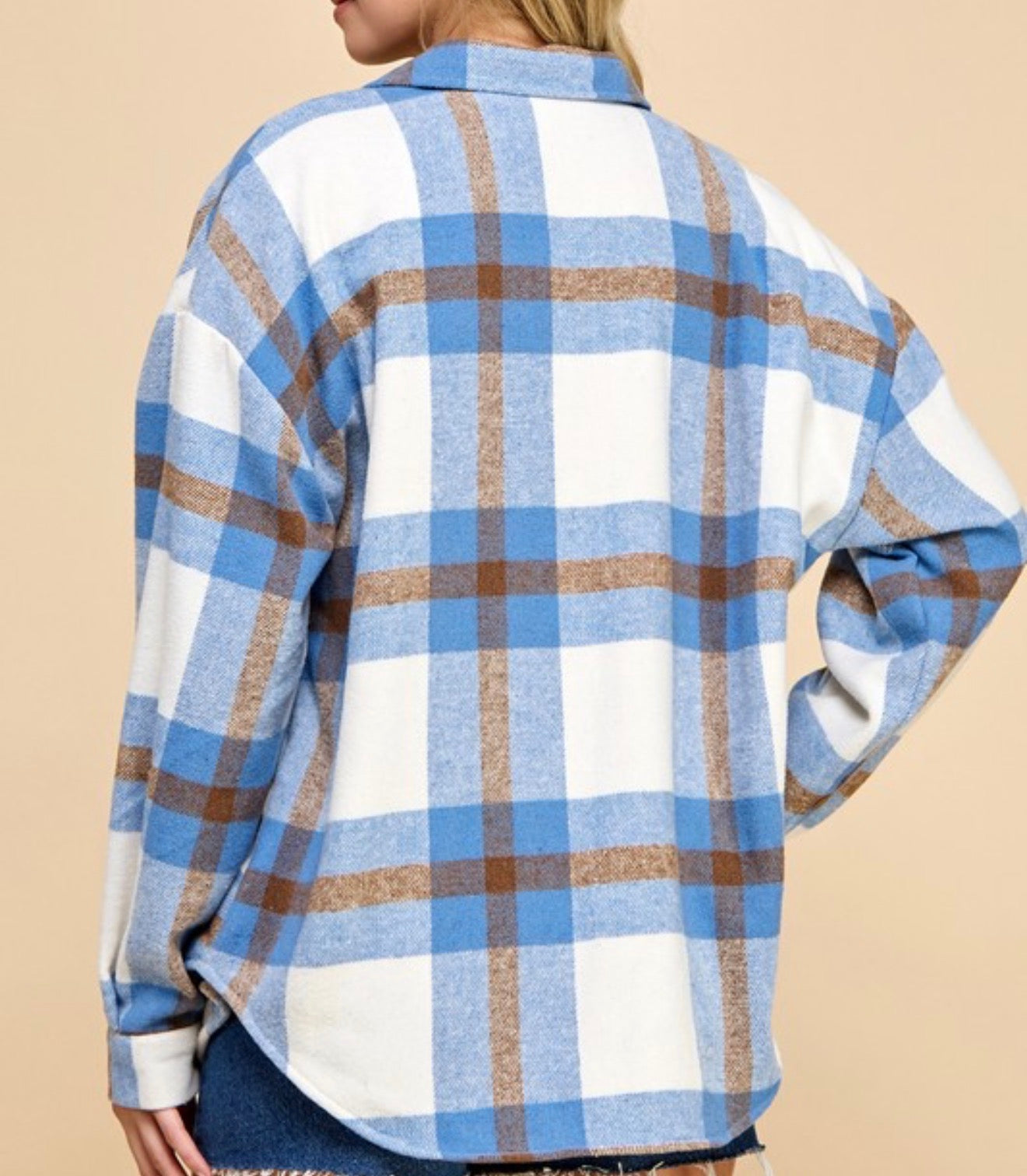 Navy Plaid Shacket