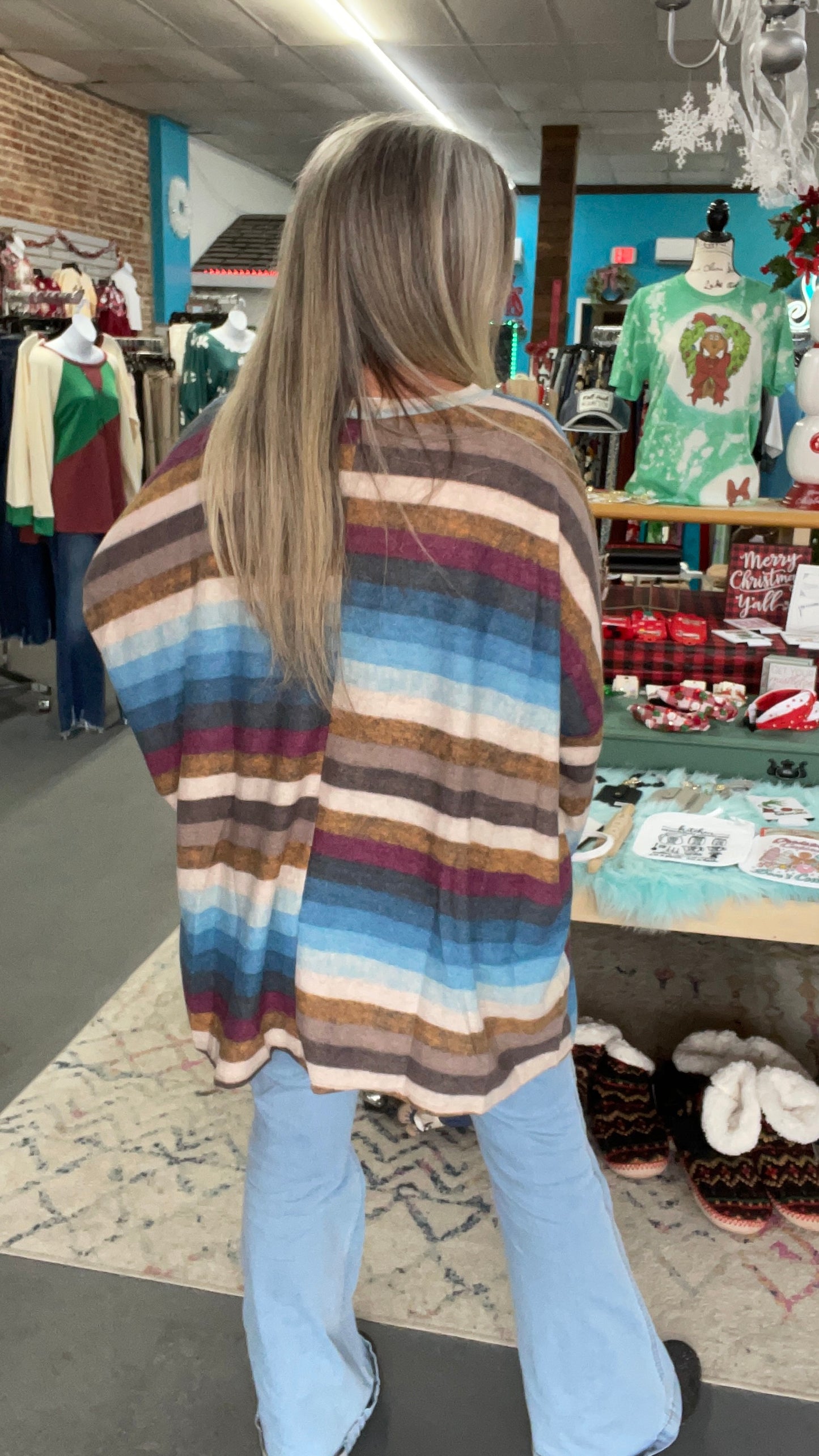Boxy Stripe Tunic-Plus