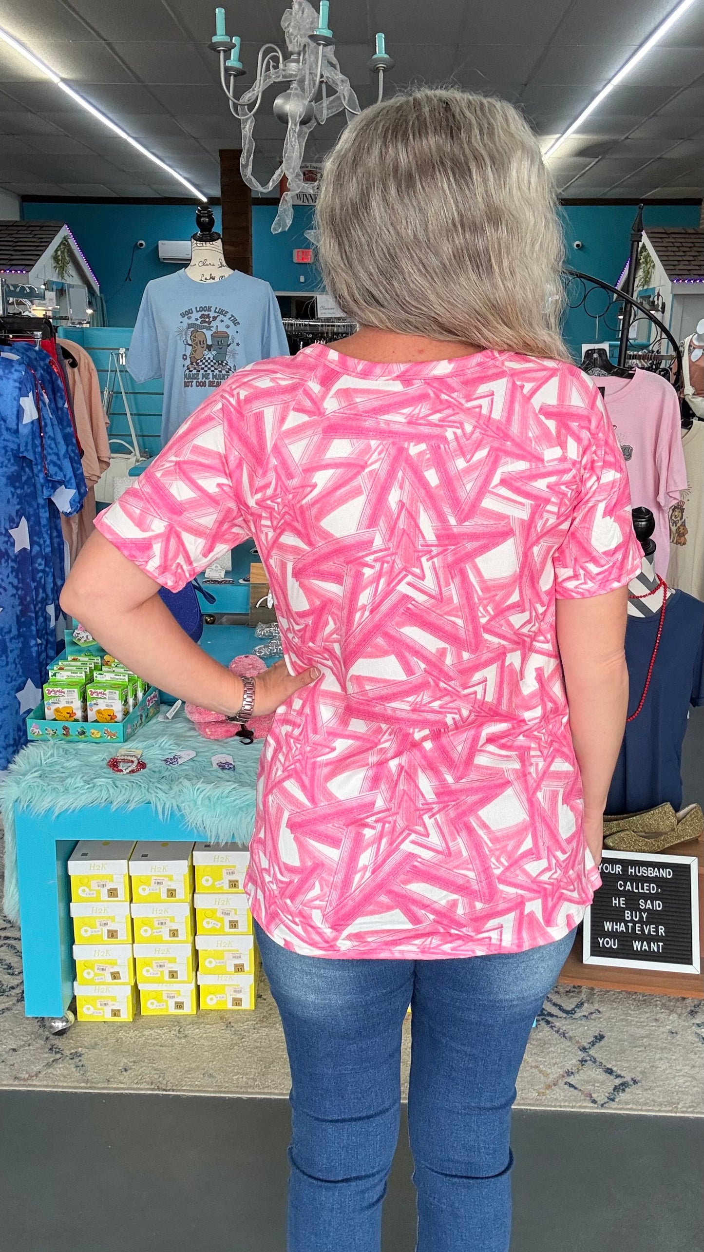 Hot Pink Star Top