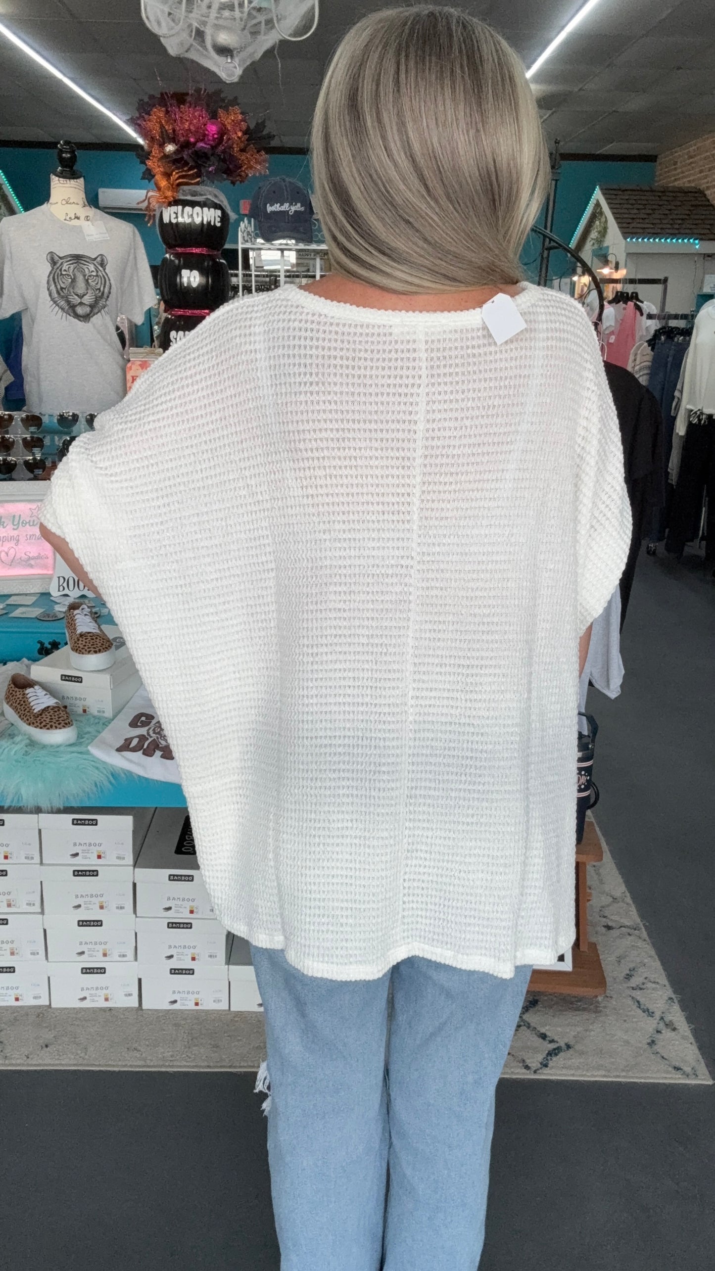 High-Low Jacquard Sweater-Plus