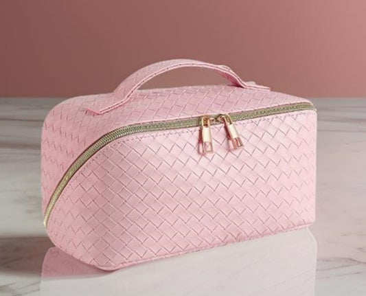 Basket Weave Makeup Bag