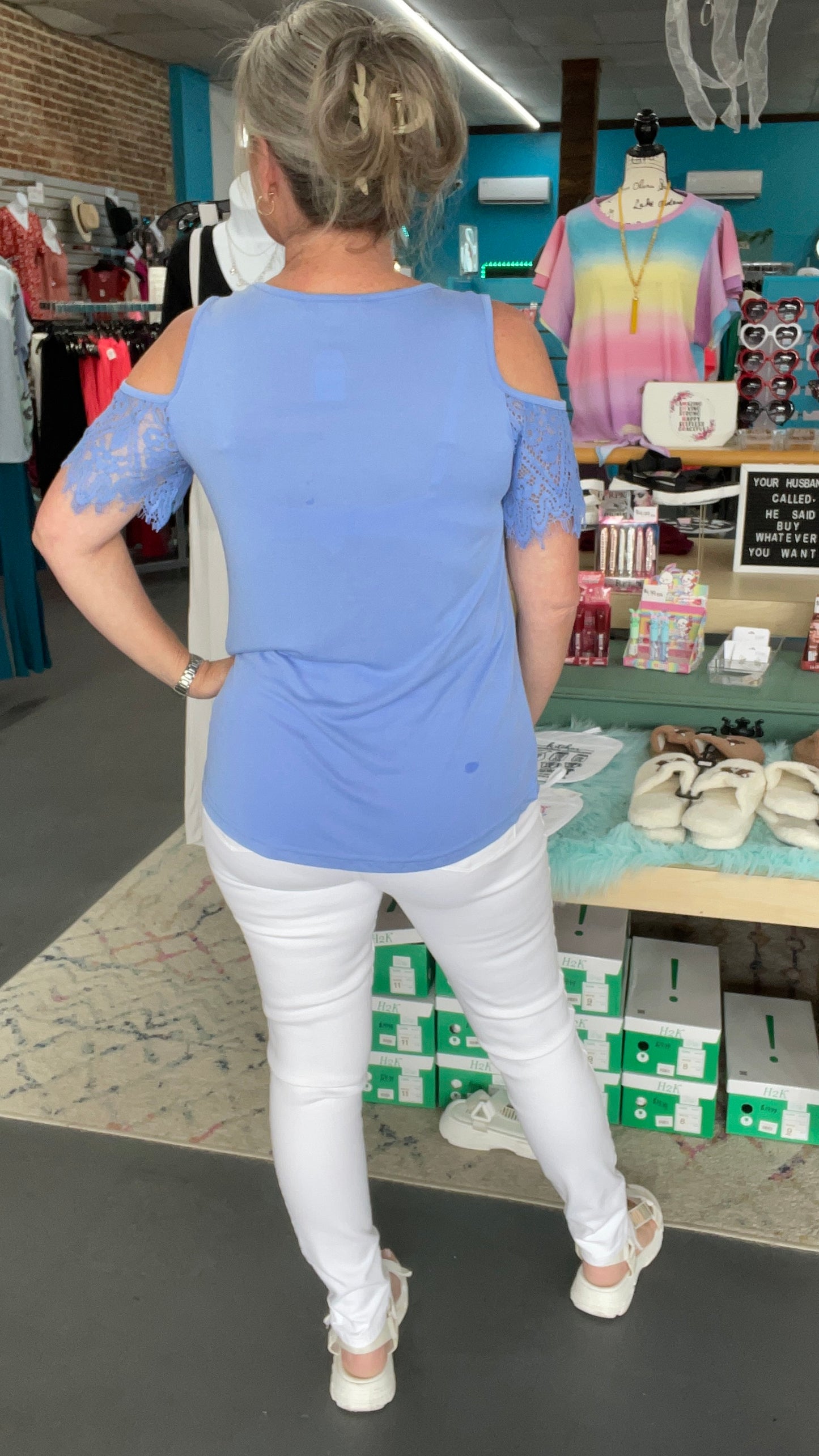 Lace Cold Shoulder Top