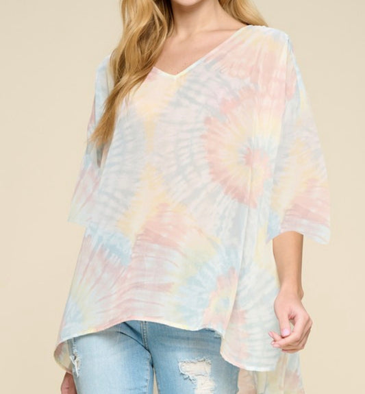 Sheer Tie-Dye Tunic