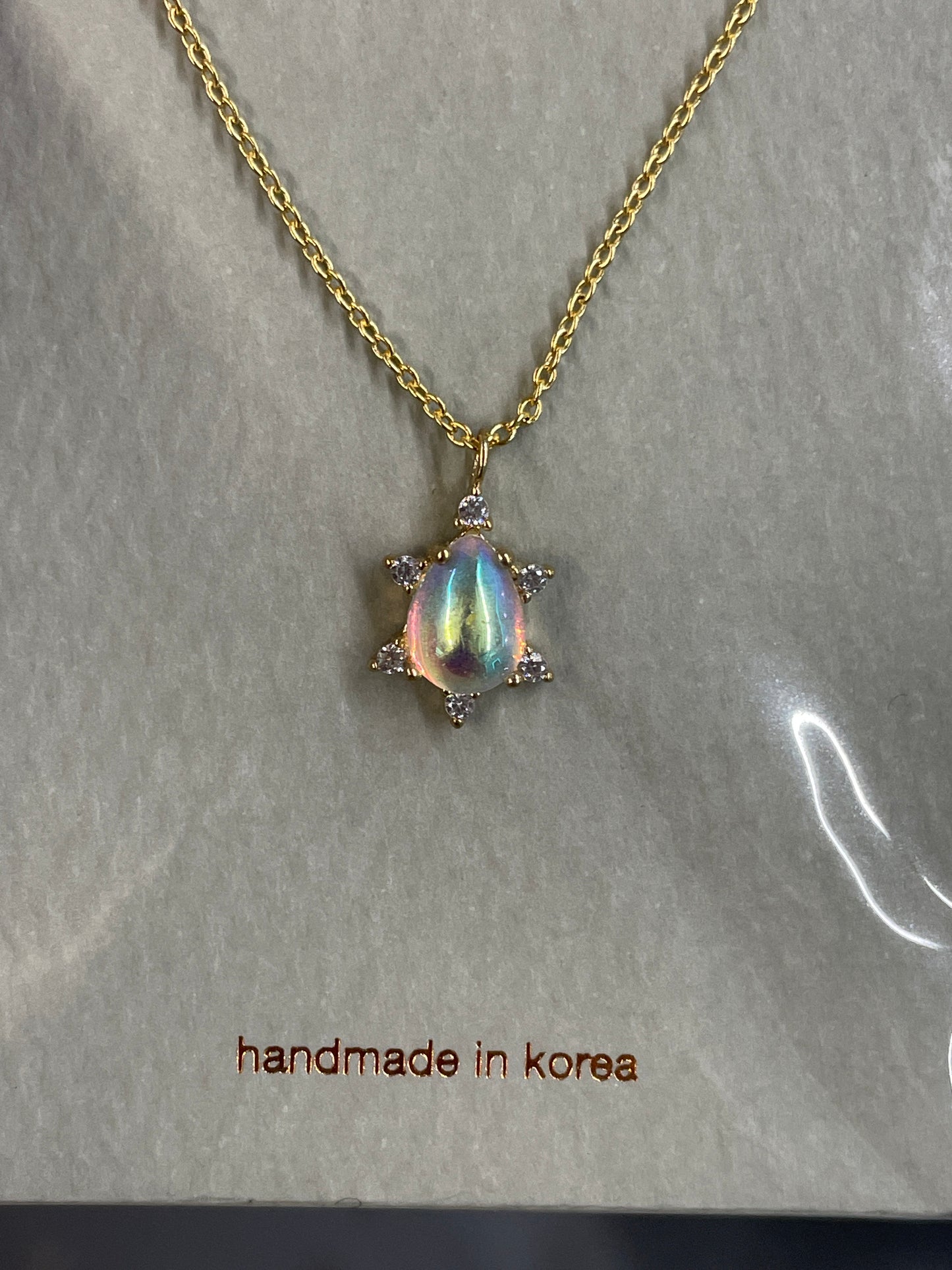 Opal Teardrop Necklace