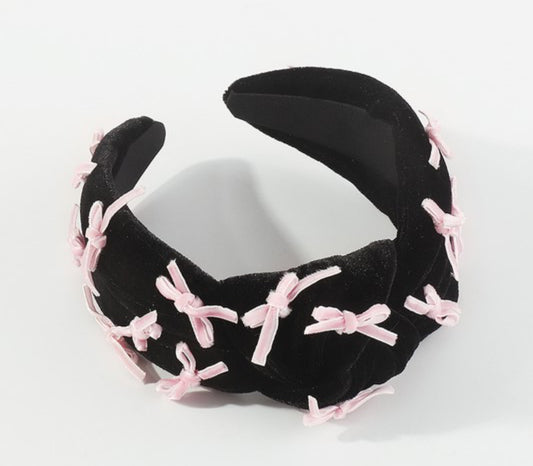 Black Velvet Bow Headband