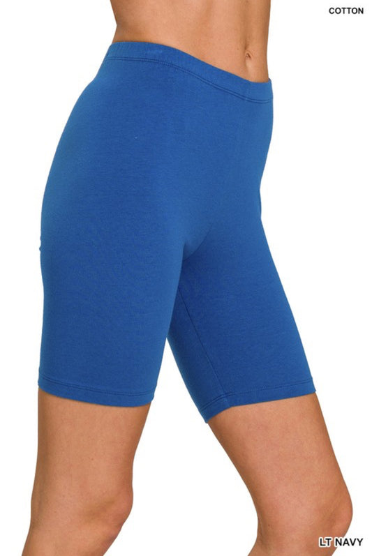 Light Navy Biker Shorts