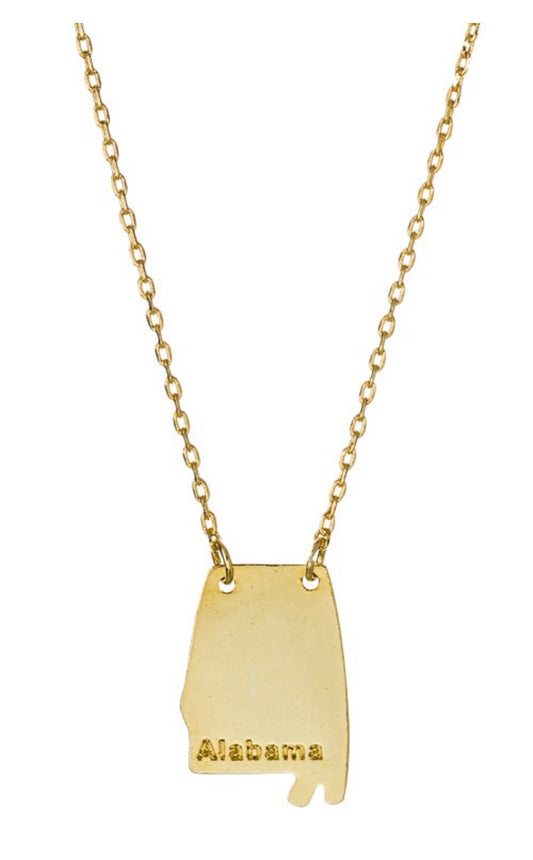 Dainty Alabama State Necklace