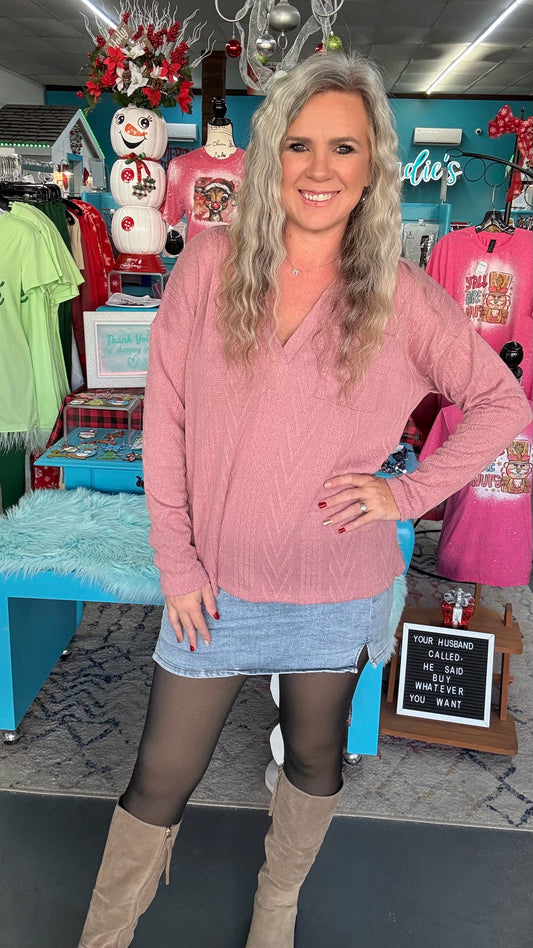 Bubble Gum Sweater Top