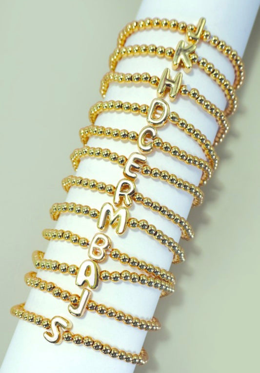 Balloon Initial Bracelet