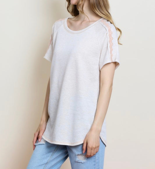Crochet Detail Top-Plus