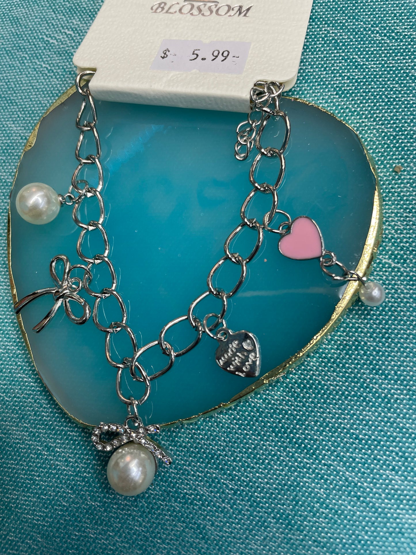 Bow Charm Bracelet