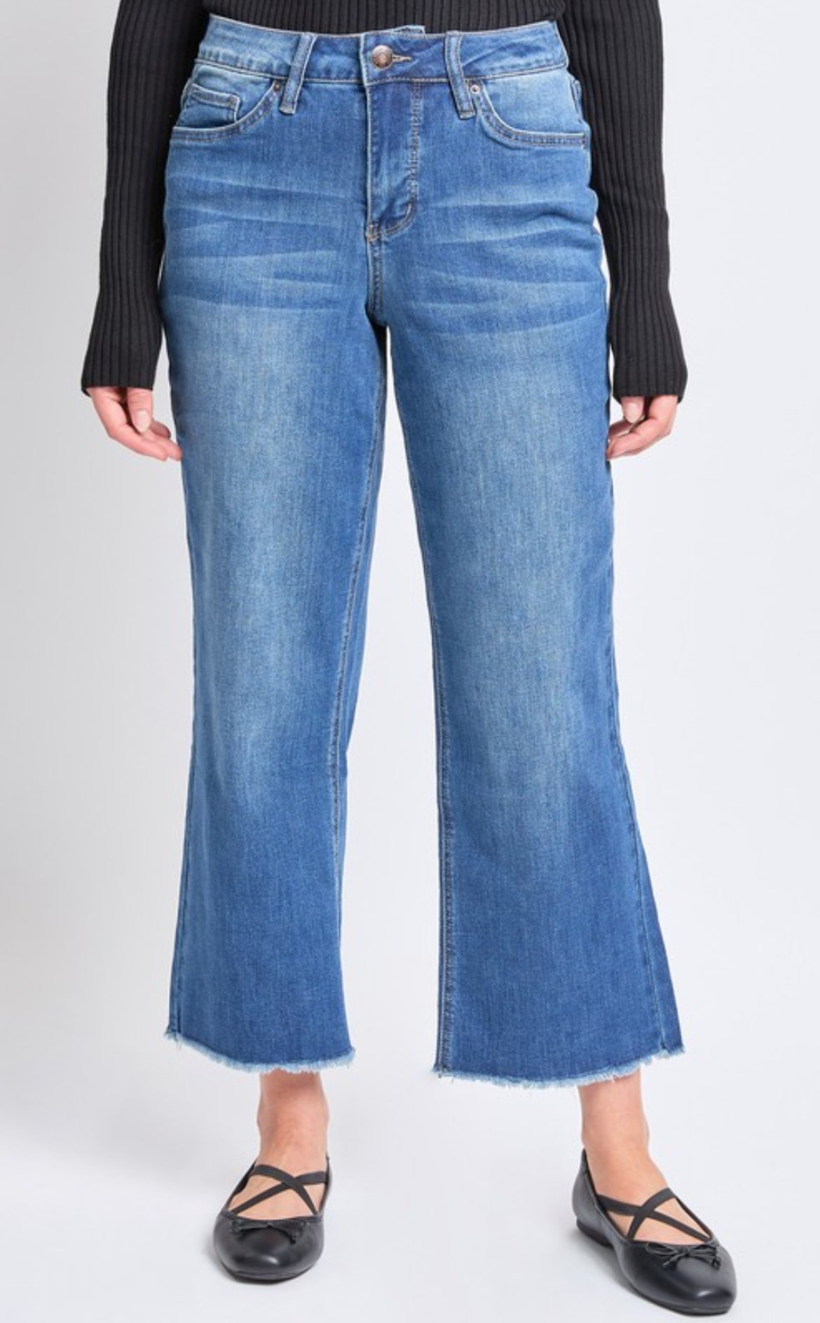 Cropped Wide Leg Jeans