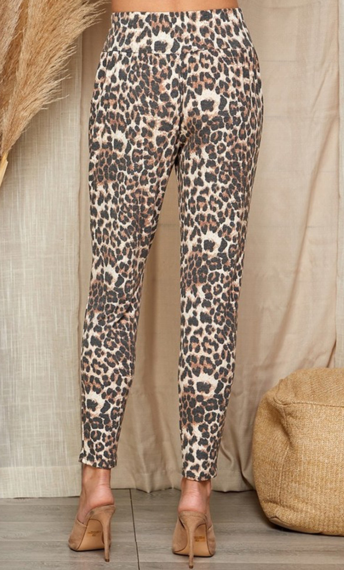 Tapered Leopard Pants
