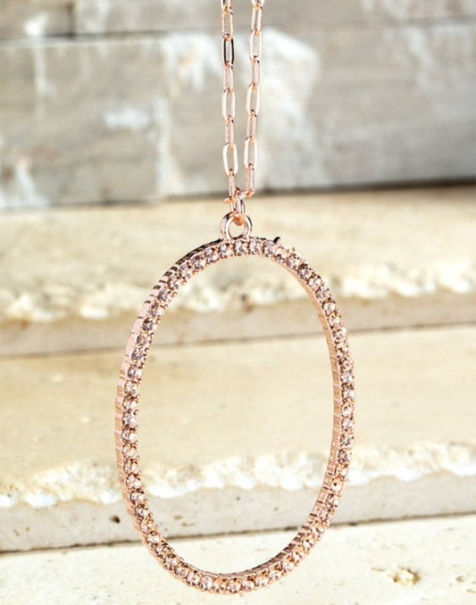 Rhinestone Pendant Necklace