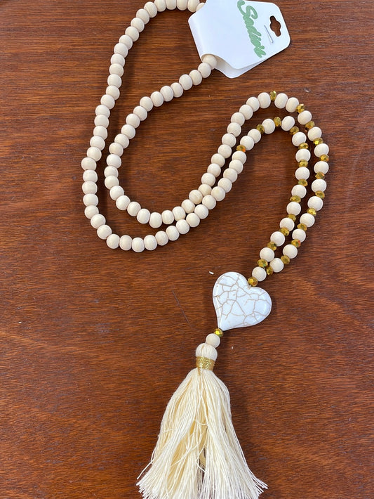 Howlite Heart Necklace