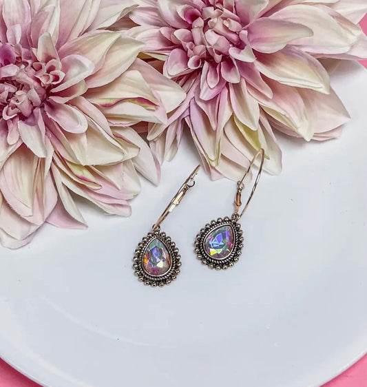 Iridescent Hoop Earrings